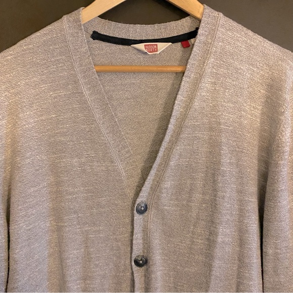 Button Front Cardigan Sweeter,Hudson North Men's Size L, Grey. - Picture 8 of 8